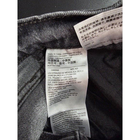 Levi Strauss Women's Jeans Ribcage Flare Black Wash 26 - Picture 11 of 16